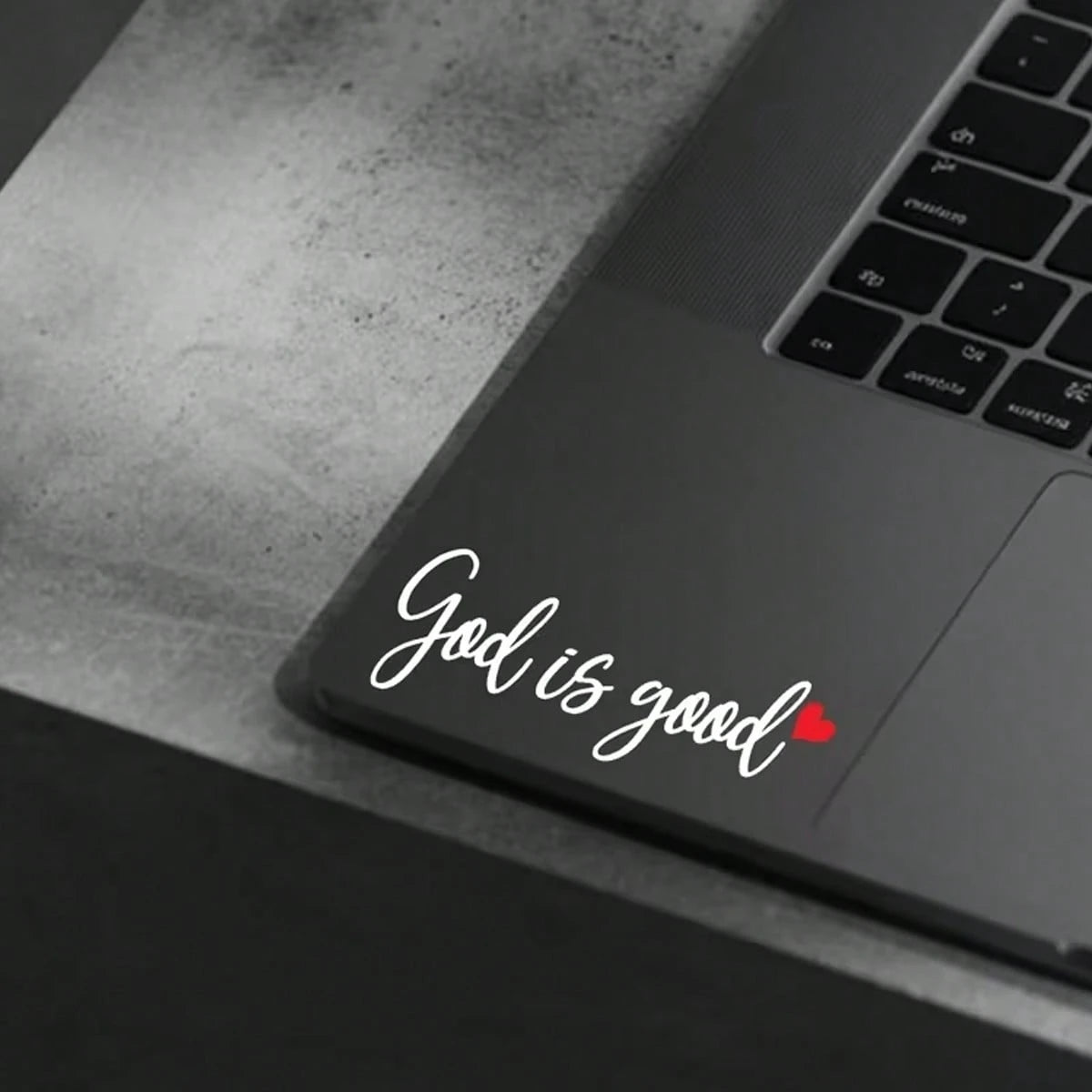 1pc- God Is A Good Mirror Sticker. Inspirational Christian Vinyl Decal With Heart Shape. Suitable For Car Rearview Mirror Windows, Laptops, Motorcycles. Belief Quotes Waterproof Sticker.