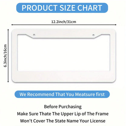 1PC Gold Sun, Moon, And Star License Plate Frame Bracket Car Accessory, Stainless Steel License Plate Holder, With Screws, Suitable For Both Men And Women, Dimensions Are 12.2inch X 6.3inch Cm