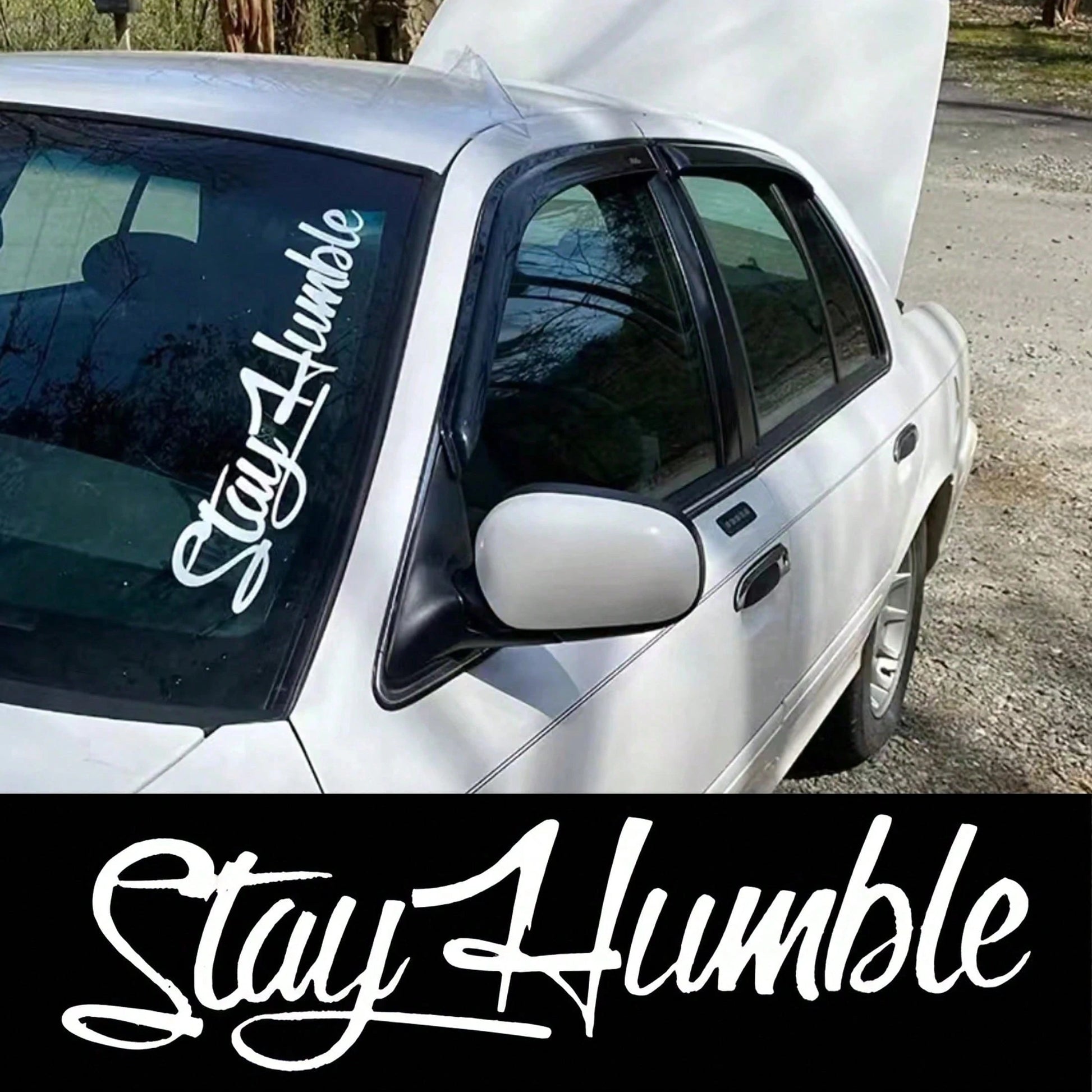 1pc Heart & Slogan Graphic Car Sticker