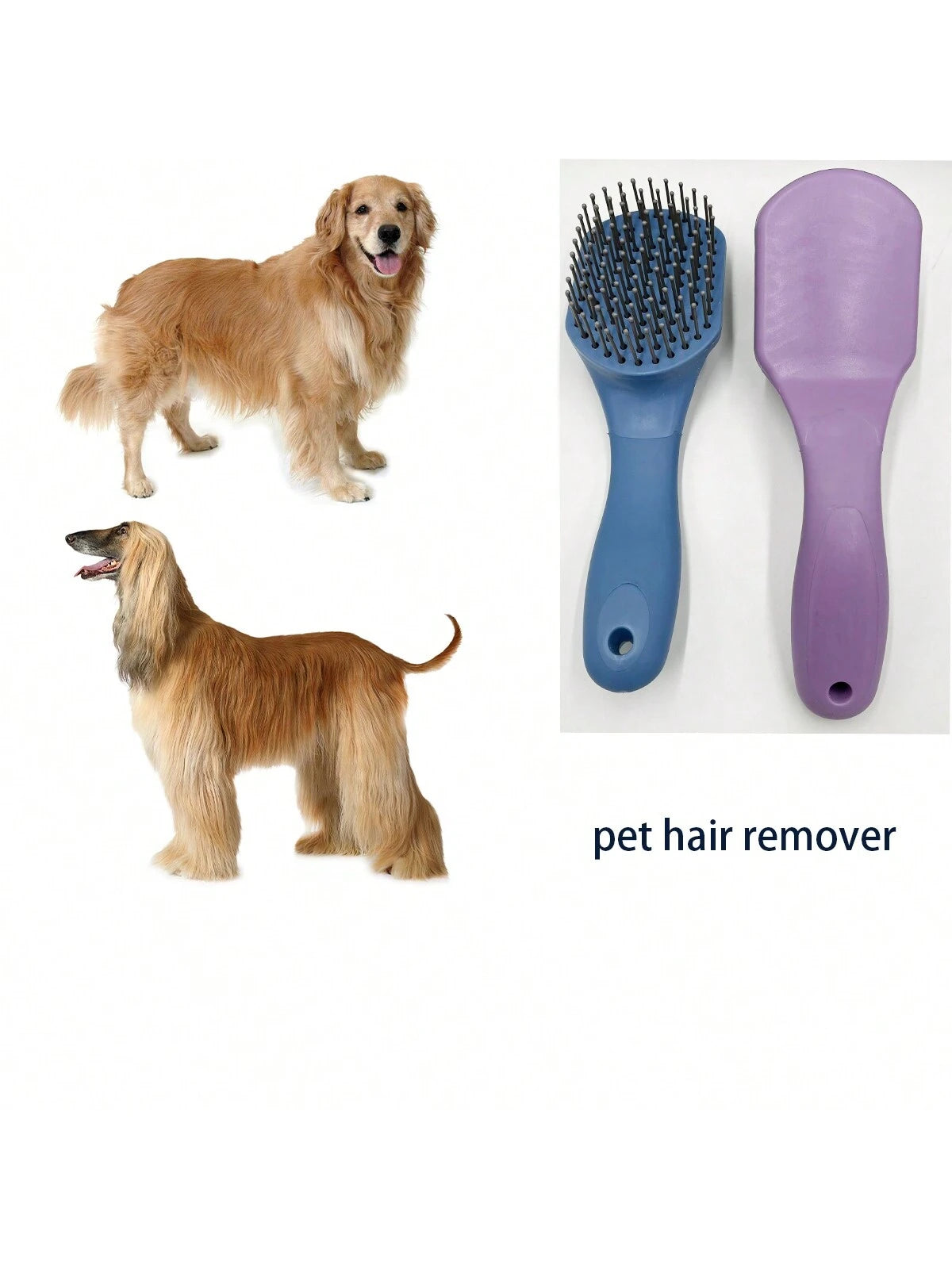 1pc Horse Hair Brush, Anti-Slip Pony Tail Brush, Pet Grooming Brush, Matches Head Brush