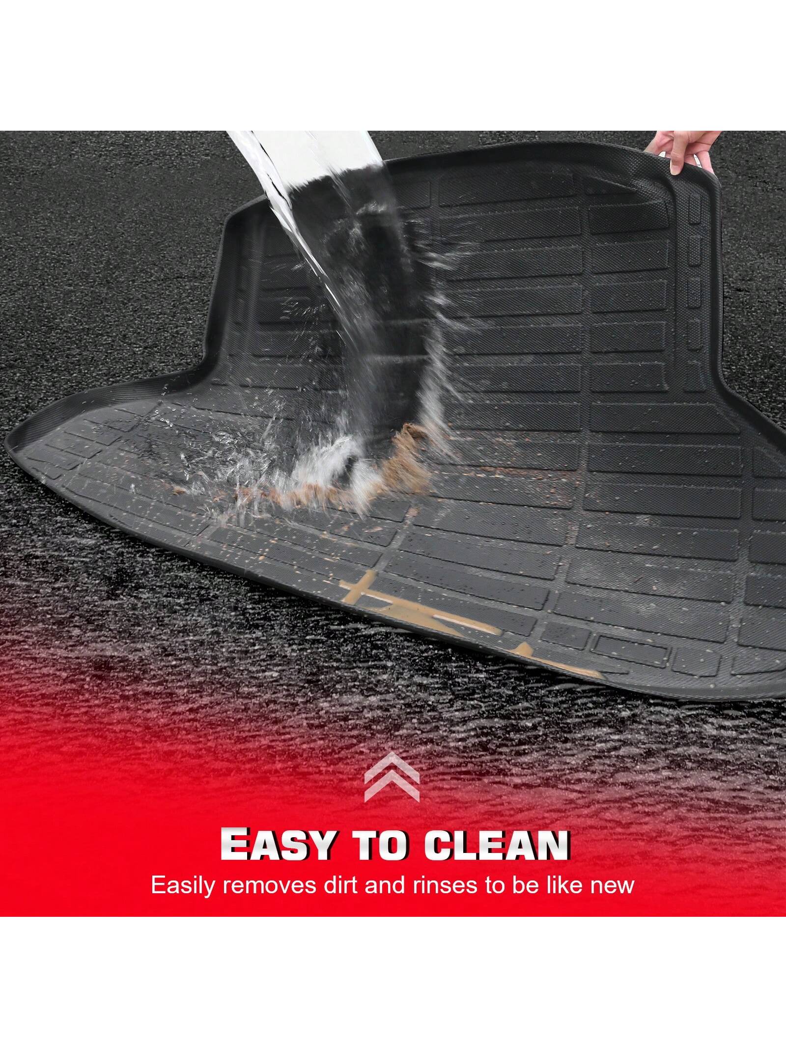 1pc IKON Motorsports Cargo Trunk Liner Fit For 2019-2025 Toyotas' RAV4 TPE Black All Weather Rear Cargo Mat Valentine Gift