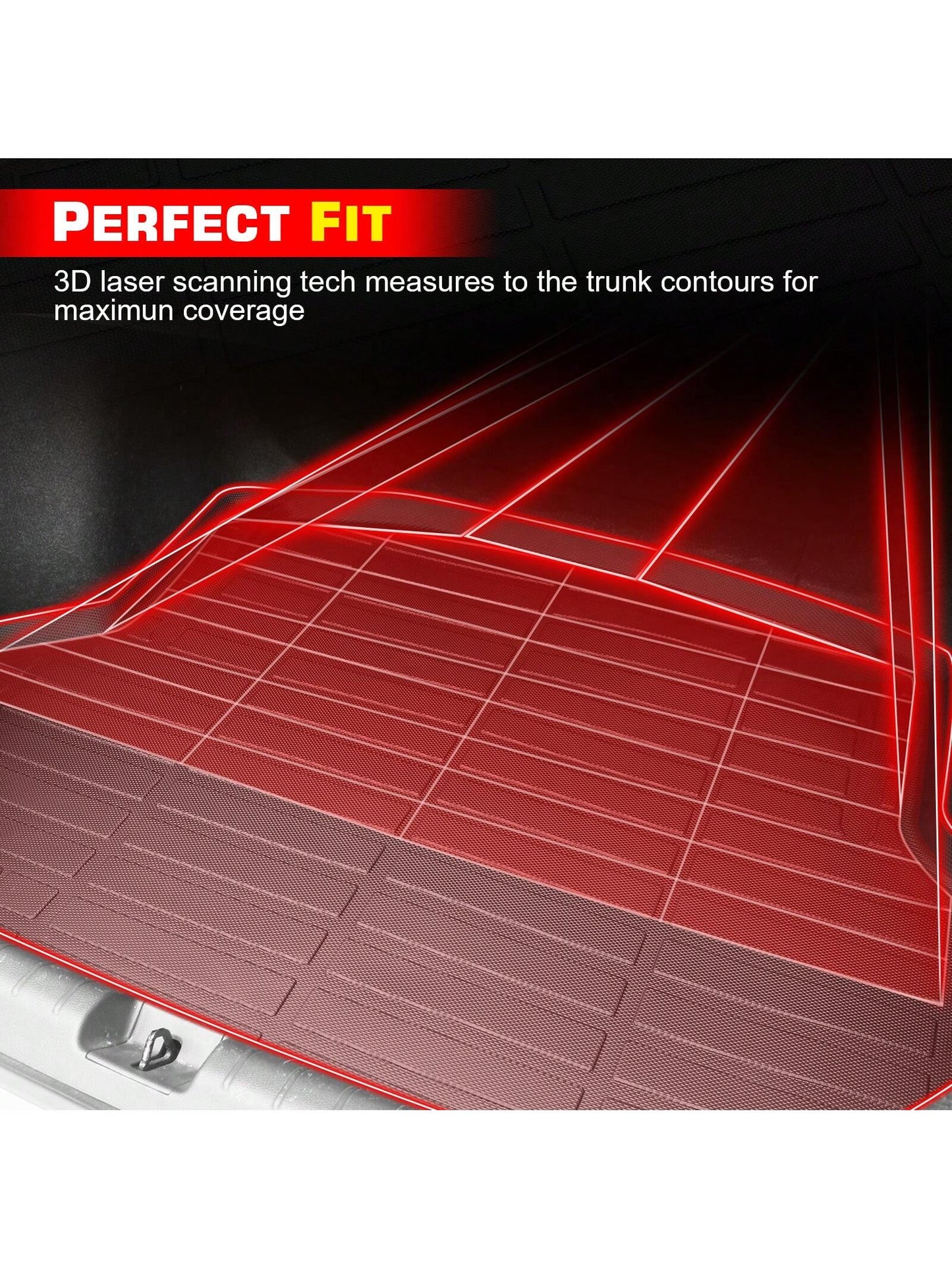 1pc IKON Motorsports Cargo Trunk Liner Fit For 2019-2025 Toyotas' RAV4 TPE Black All Weather Rear Cargo Mat Valentine Gift