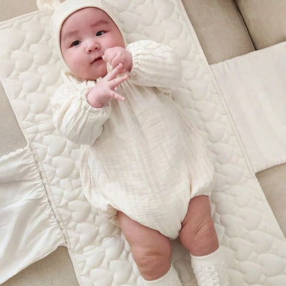 1pc INS Korean New Khaki Plaid Baby Waterproof Urine Pad, Convenient Multifunctional Leak-Proof Diaper Bag
