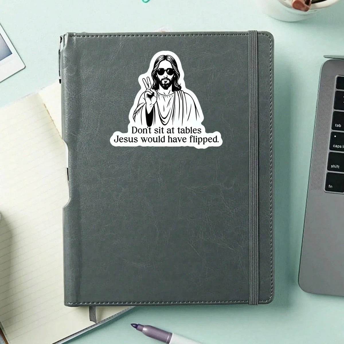 1PC Inspirational Justice Courage Sticker, Sarcastic Slogan Quote Vinyl Decal For Laptop Water Bottle Notebook, Waterproof Adult Humor Decal Sticker, Aesthetic Stationery Scrapbook Accessories Gift