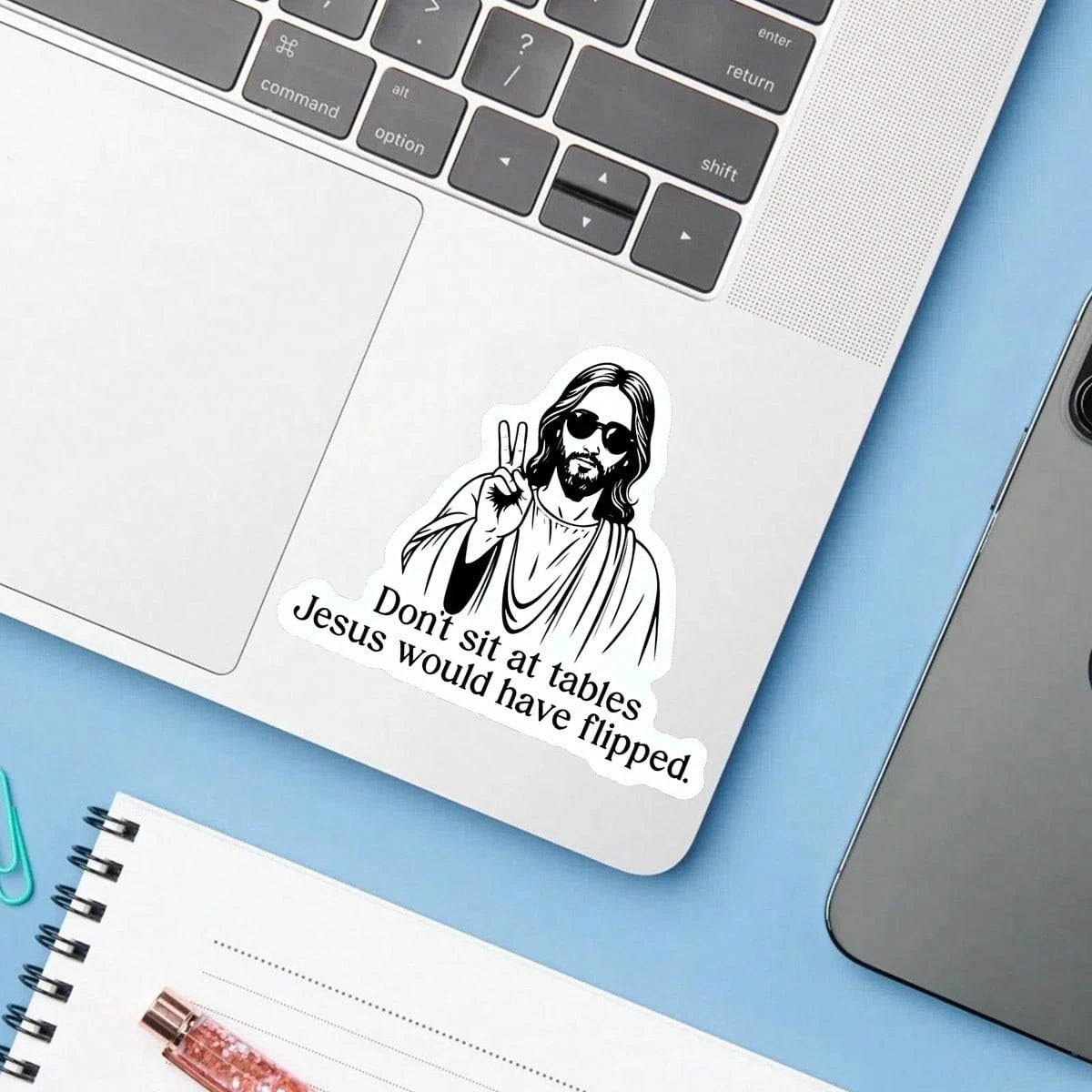 1PC Inspirational Justice Courage Sticker, Sarcastic Slogan Quote Vinyl Decal For Laptop Water Bottle Notebook, Waterproof Adult Humor Decal Sticker, Aesthetic Stationery Scrapbook Accessories Gift