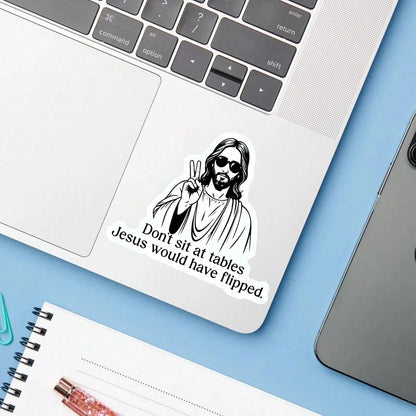 1PC Inspirational Justice Courage Sticker, Sarcastic Slogan Quote Vinyl Decal For Laptop Water Bottle Notebook, Waterproof Adult Humor Decal Sticker, Aesthetic Stationery Scrapbook Accessories Gift