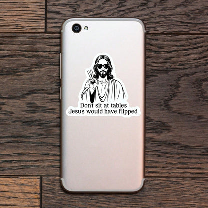 1PC Inspirational Justice Courage Sticker, Sarcastic Slogan Quote Vinyl Decal For Laptop Water Bottle Notebook, Waterproof Adult Humor Decal Sticker, Aesthetic Stationery Scrapbook Accessories Gift