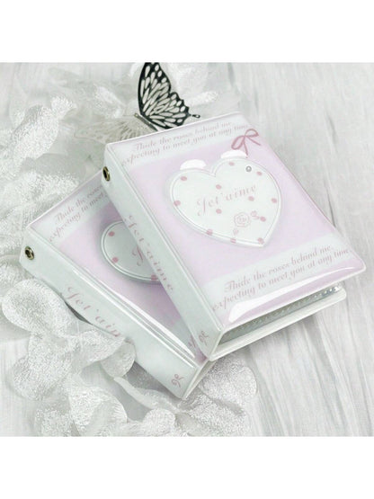 1pc K-Pop Card Holder, Heart-Shaped Pink Rose Bow Card Album, 3-3.5 Inch Photo Card Storage Mini Photo Album, Acid-Free PVC-Free Photo Binder, Photo Album