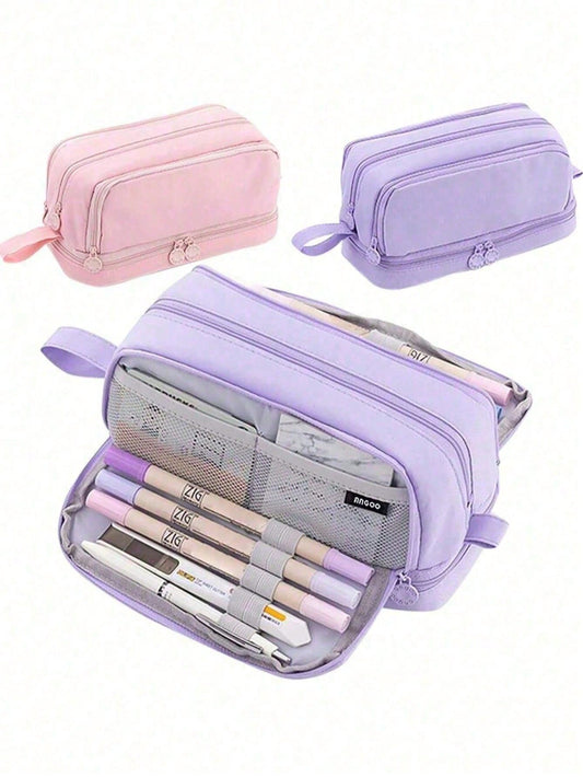 1pc Large Capacity Pencil Case, Multifunctional Student Pencil Box, Portable Big Pen Bag, Storage Box, Stationery Gift, Back To S, First Day Of School