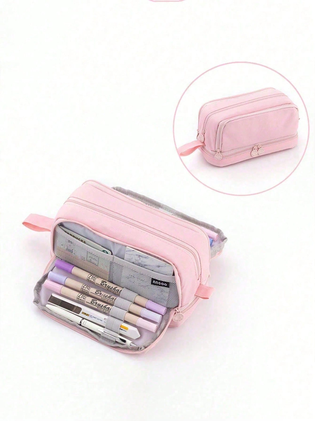 1pc Large Capacity Pencil Case, Multifunctional Student Pencil Box, Portable Big Pen Bag, Storage Box, Stationery Gift, Back To S, First Day Of School