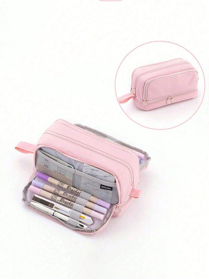 1pc Large Capacity Pencil Case, Multifunctional Student Pencil Box, Portable Big Pen Bag, Storage Box, Stationery Gift, Back To S, First Day Of School