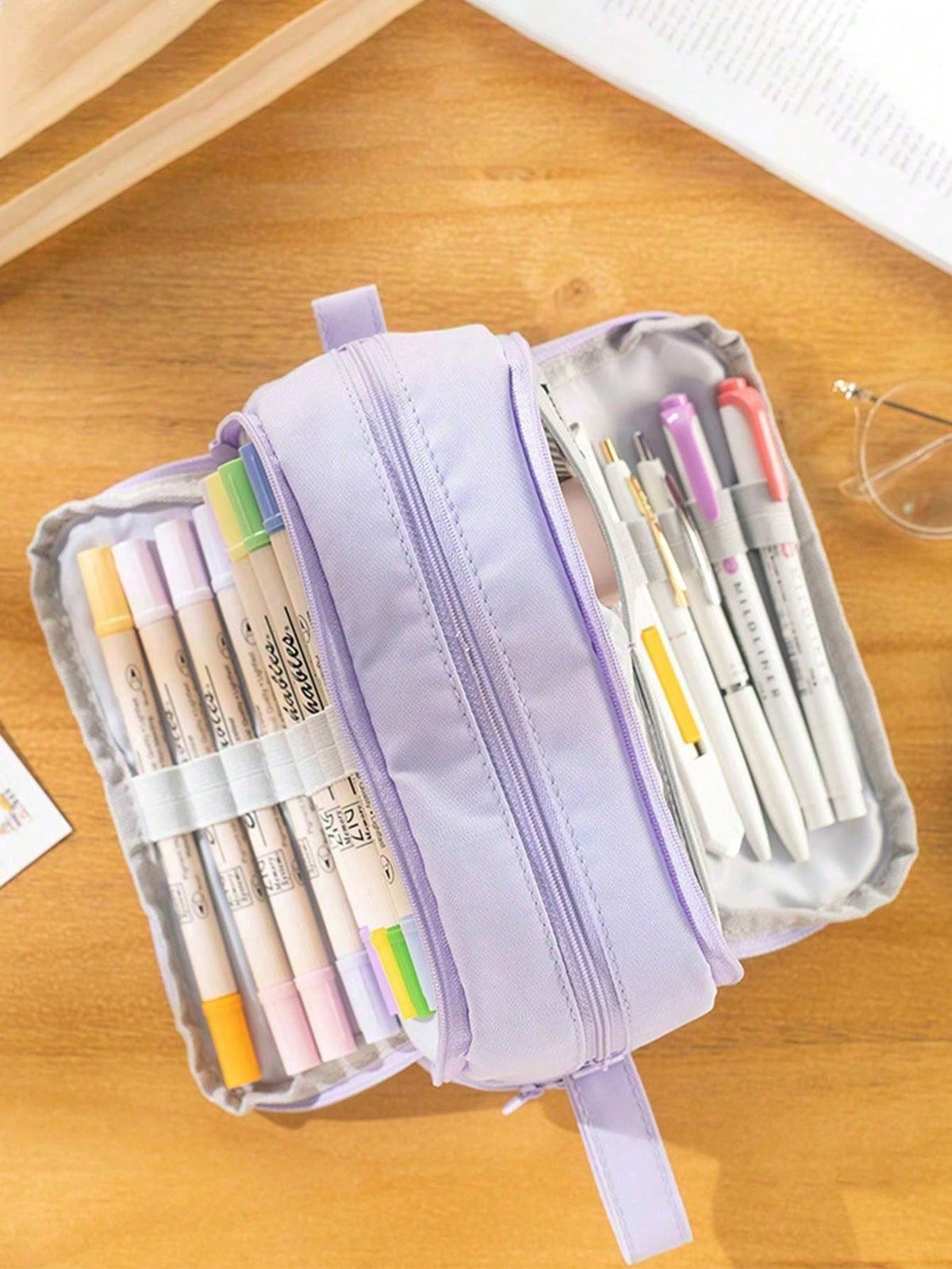 1pc Large Capacity Pencil Case, Multifunctional Student Pencil Box, Portable Big Pen Bag, Storage Box, Stationery Gift, Back To S, First Day Of School