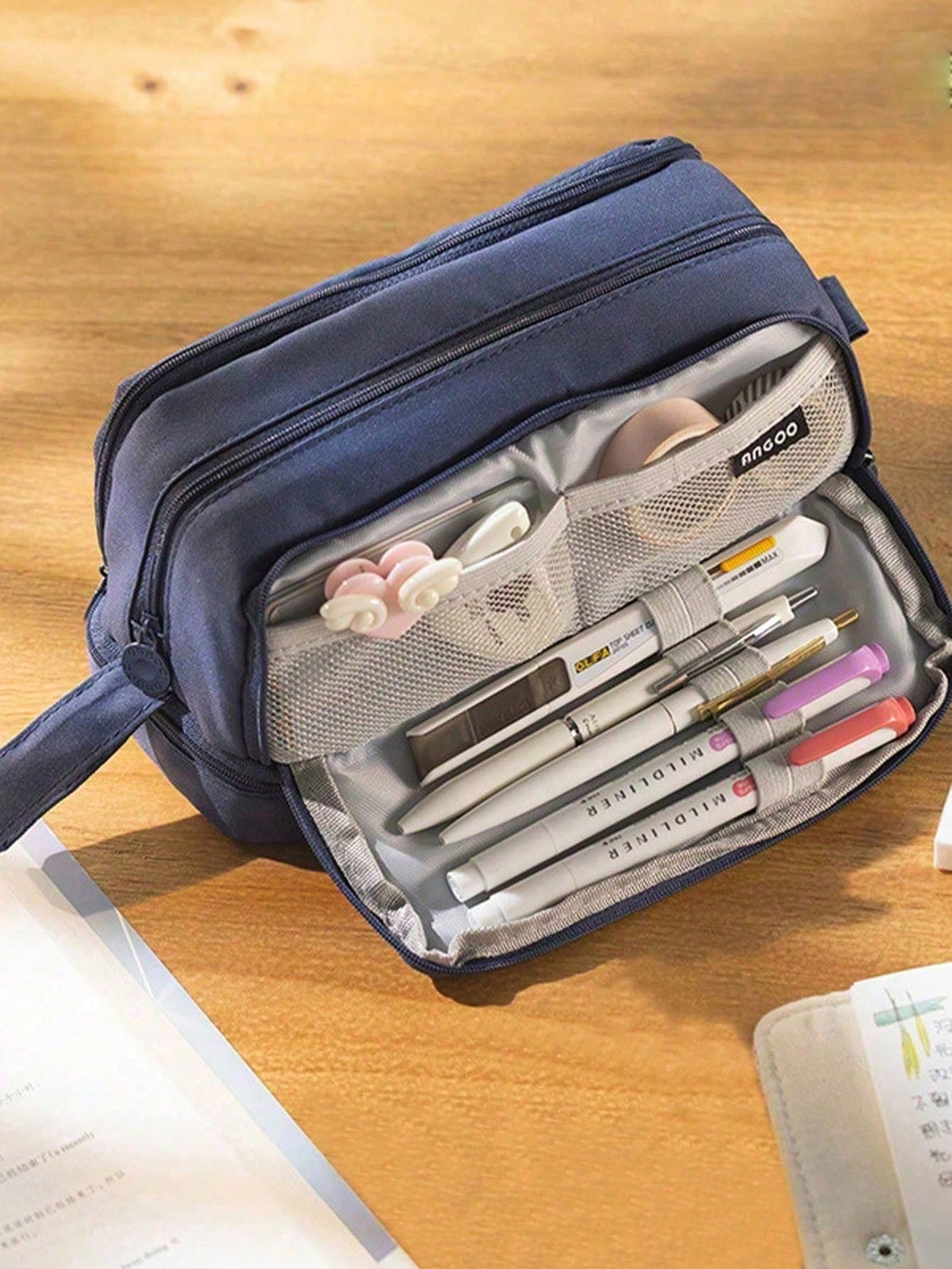 1pc Large Capacity Pencil Case, Multifunctional Student Pencil Box, Portable Big Pen Bag, Storage Box, Stationery Gift, Back To S, First Day Of School