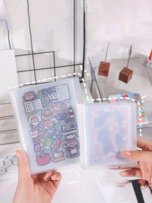 1PC Large Capacity Sticker Storage Box, Can Store Photos, Stickers, Cards, Bills, Invoices, Etc., 40 Capacity, File Storage Album, Suitable For Classroom, Home, Office And Travel
