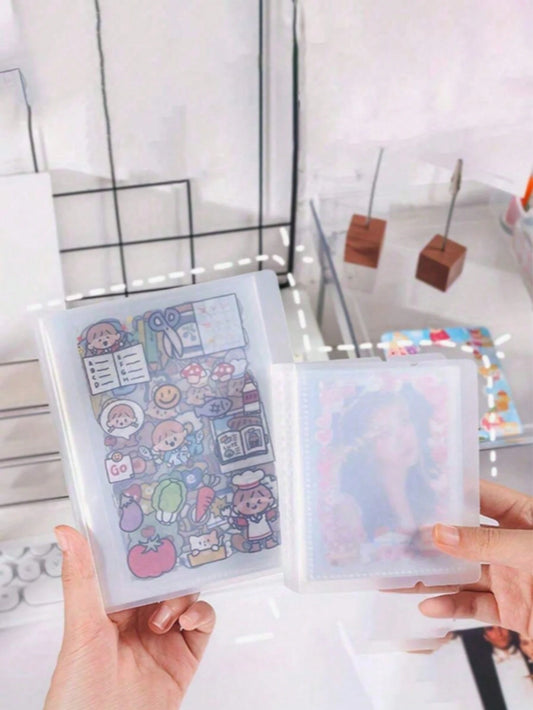 1PC Large Capacity Sticker Storage Box, Can Store Photos, Stickers, Cards, Bills, Invoices, Etc., 40 Capacity, File Storage Album, Suitable For Classroom, Home, Office And Travel