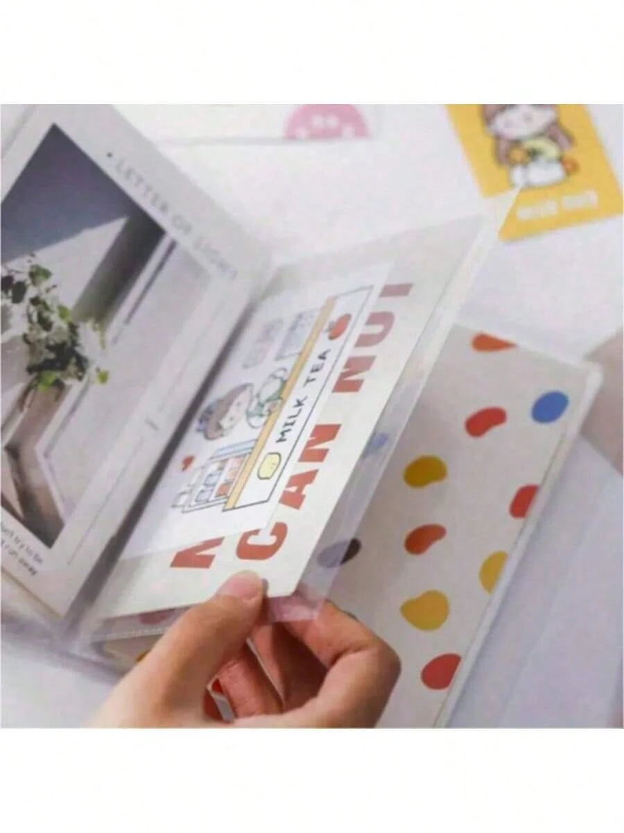 1PC Large Capacity Sticker Storage Box, Can Store Photos, Stickers, Cards, Bills, Invoices, Etc., 40 Capacity, File Storage Album, Suitable For Classroom, Home, Office And Travel