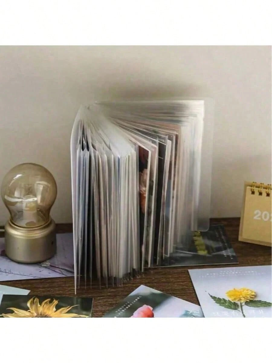 1PC Large Capacity Sticker Storage Box, Can Store Photos, Stickers, Cards, Bills, Invoices, Etc., 40 Capacity, File Storage Album, Suitable For Classroom, Home, Office And Travel