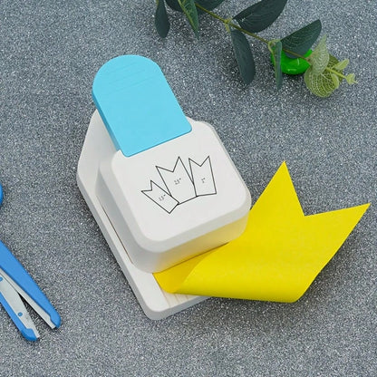 1PC Large Lace Embosser Craft Corner Punch & Triangle Flower Pattern Corner Punch, Scrapbook Supplies, Flower-Shaped Hole Punch, Openwork Pattern Lace Embosser, Paper Edge Decorator, Notebook Hole Pun