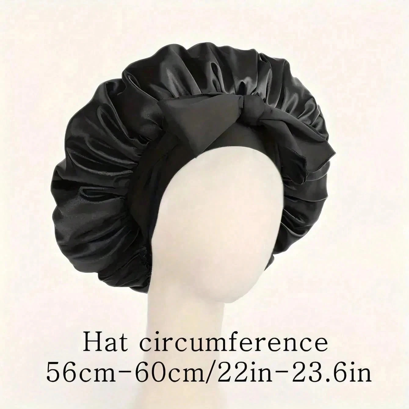 1pc Luxury Silk Sleep Cap With Adjustable Bow- Lightweight Hair Protection Cap, Suitable For Curly/Braided/Natural Hair, Multiple Colors Available, Essential Nighttime Hair Care Item, Soft And Comfor