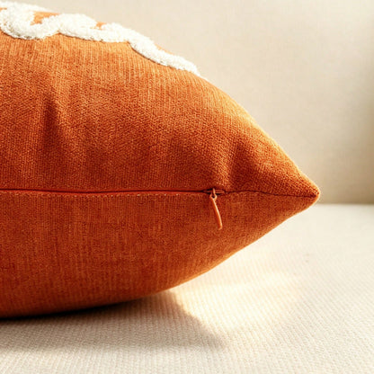 1pc Maple Leaf Embroidered Thanksgiving & Halloween Pillowcase, Decorative Autumn Harvest Pumpkin Pillow Cover