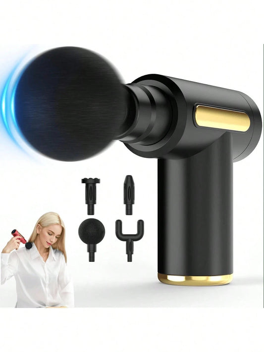 1PC Massage Gun, Deep Tissue Massage Gun, Handheld Portable Muscle Massager, Mini Travel Massage Gun, Ideal Gift For Men & Women, Fitness Gym Exercise, Sports Equipment, Gym Supplies