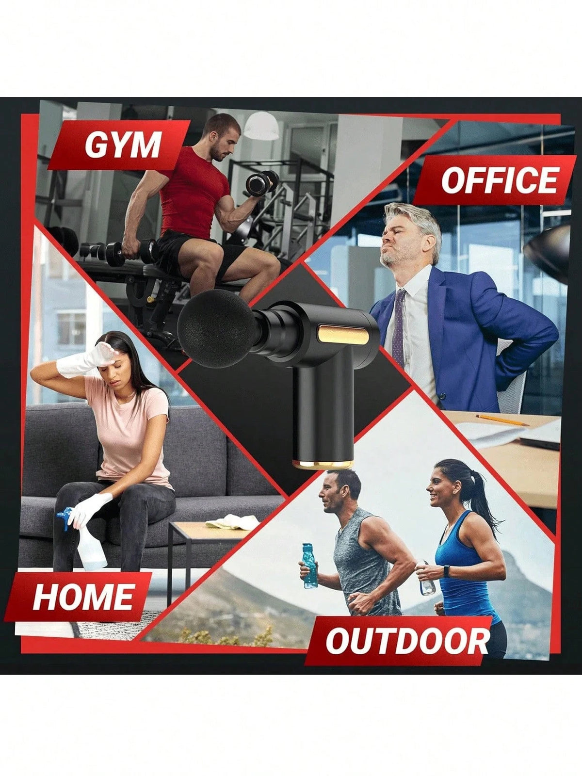 1PC Massage Gun, Deep Tissue Massage Gun, Handheld Portable Muscle Massager, Mini Travel Massage Gun, Ideal Gift For Men & Women, Fitness Gym Exercise, Sports Equipment, Gym Supplies