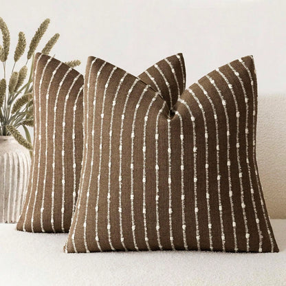 1pc Matcha Green (Without Filler) Decorative Jacquard Velvet Cushion Cover, Comfortable Modern Striped Texture Pillow Sham, Suitable For Sofa, Bedroom, Living Room, Showroom, Applicable For Spring, Su