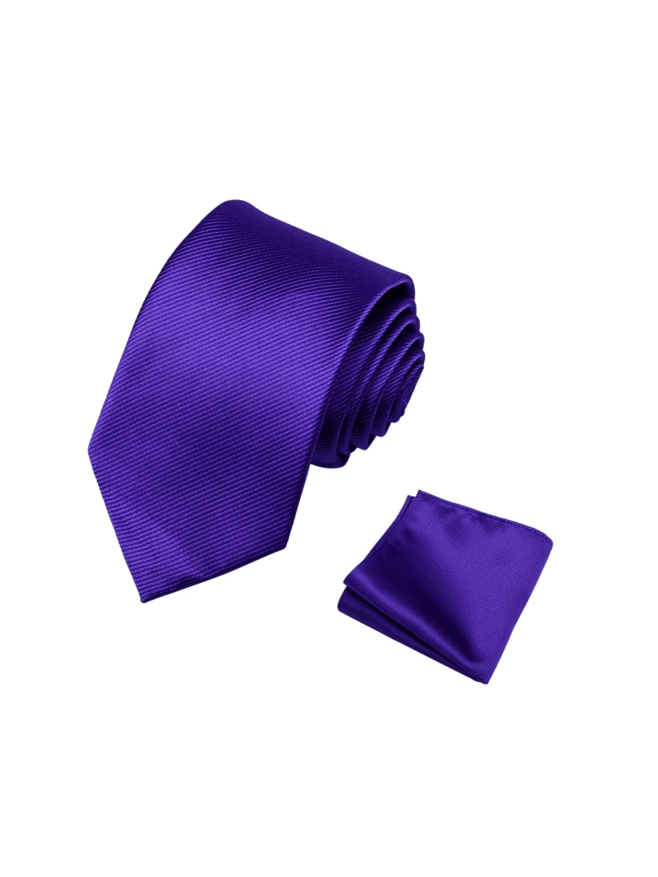 1pc Men's 8cm Gold Ribbed Tie & Pocket Square Set, Wedding Party Groom Tie Set