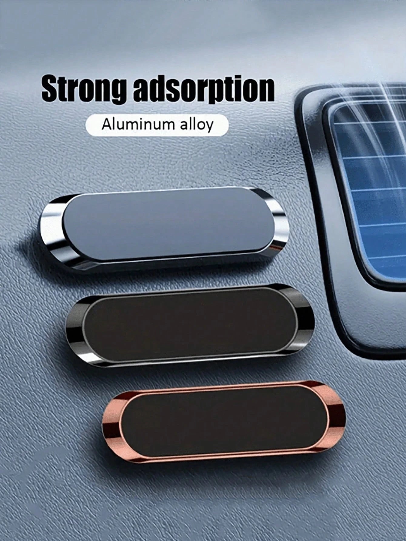 1pc Metal Round Mini Magnetic Phone Holder, Multifunctional Car Phone Navigation Mount, Compatible With IPhone And Android Phones, Dashboard Mount, Birthday Gift, Suitable For Family And Friends Car A