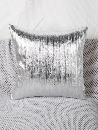1pc Metallic Cushion Cover Without Filler, Modern Fabric Decorative Throw Pillow Case For Living Room, Home Decor