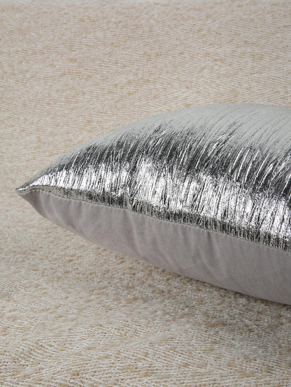 1pc Metallic Cushion Cover Without Filler, Modern Fabric Decorative Throw Pillow Case For Living Room, Home Decor