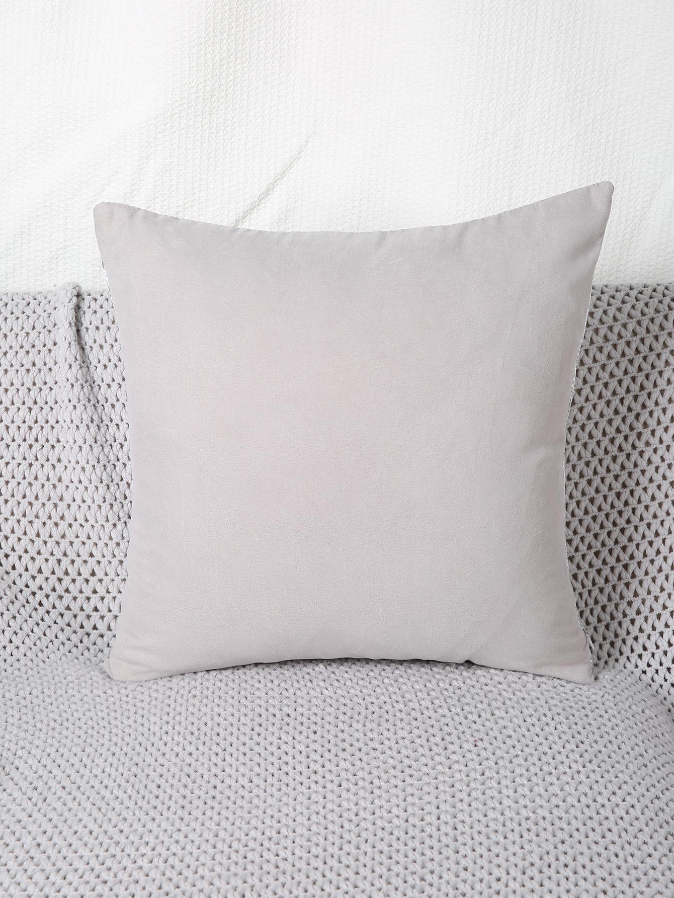 1pc Metallic Cushion Cover Without Filler, Modern Fabric Decorative Throw Pillow Case For Living Room, Home Decor