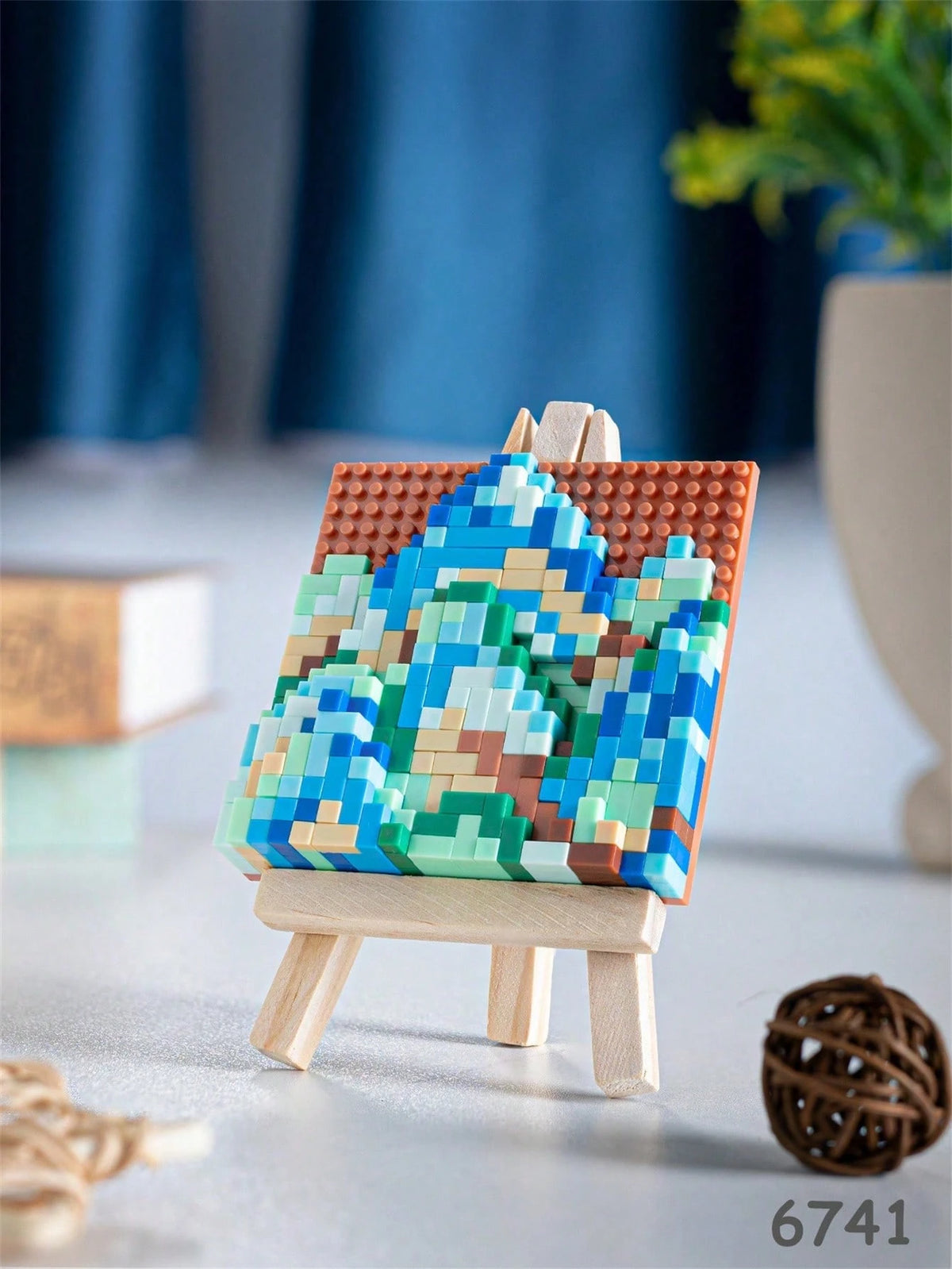 1pc Micro Particle Famous Painting Building Blocks, DIY Cute Famous Painting, Desktop Decoration, Painting Building Blocks, Mini Building Blocks, Multi-Functional And Original Gift Idea, Stocking Fill