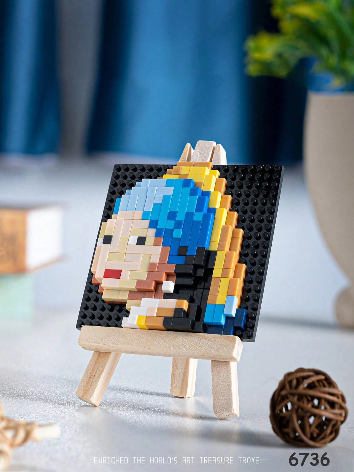 1pc Micro Particle Famous Painting Building Blocks, DIY Cute Famous Painting, Desktop Decoration, Painting Building Blocks, Mini Building Blocks, Multi-Functional And Original Gift Idea, Stocking Fill