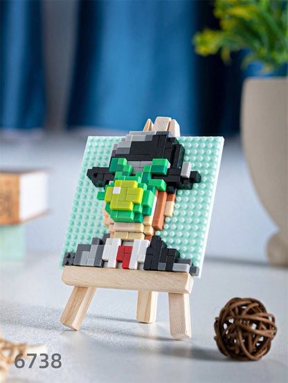1pc Micro Particle Famous Painting Building Blocks, DIY Cute Famous Painting, Desktop Decoration, Painting Building Blocks, Mini Building Blocks, Multi-Functional And Original Gift Idea, Stocking Fill