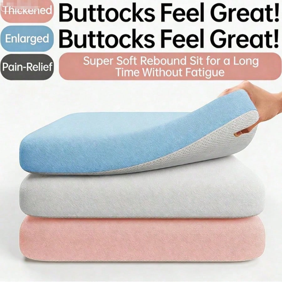 1pc Milk Silk Seat Cushion, Non-Slip, Floor Office Long-Sitting Cushion, 4.5cm Thick, Chair Pad, Student Breathable Stool Cushion, Home Seat Pad, Soft And Comfortable, Suitable For Dining Chair, Execu