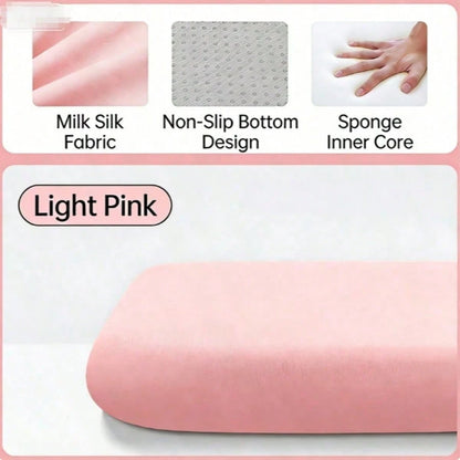 1pc Milk Silk Seat Cushion, Non-Slip, Floor Office Long-Sitting Cushion, 4.5cm Thick, Chair Pad, Student Breathable Stool Cushion, Home Seat Pad, Soft And Comfortable, Suitable For Dining Chair, Execu