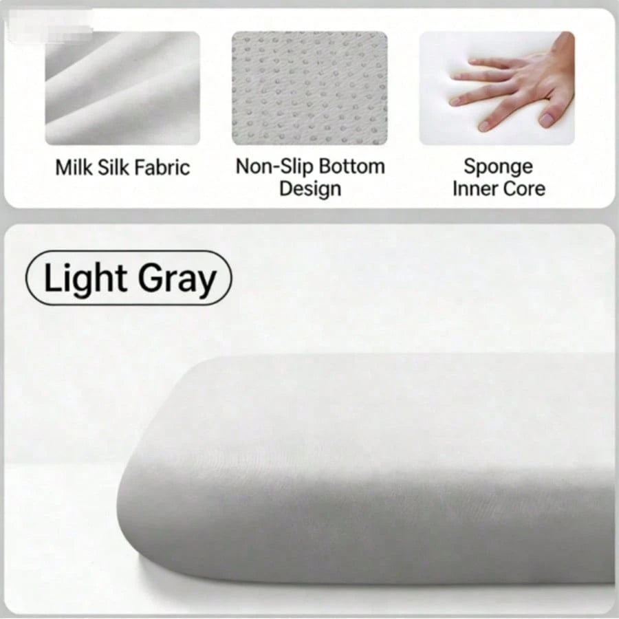 1pc Milk Silk Seat Cushion, Non-Slip, Floor Office Long-Sitting Cushion, 4.5cm Thick, Chair Pad, Student Breathable Stool Cushion, Home Seat Pad, Soft And Comfortable, Suitable For Dining Chair, Execu