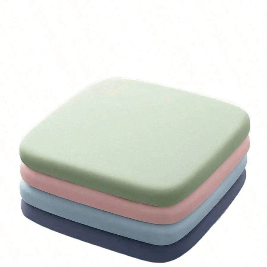 1pc Milk Silk Seat Cushion, Non-Slip, Floor Office Long-Sitting Cushion, 4.5cm Thick, Chair Pad, Student Breathable Stool Cushion, Home Seat Pad, Soft And Comfortable, Suitable For Dining Chair, Execu