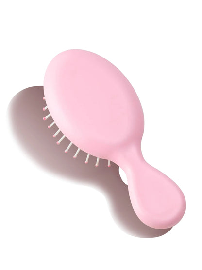 1pc Mini Portable Daisy Floral Frosted Air Cushion Hair Brush With Handle, Styling Tool, Hair Care, Gift For Girls, Hair Brush, Comb, Beauty Tool, Salon Beauty Supply, Back To School, Travel Essential