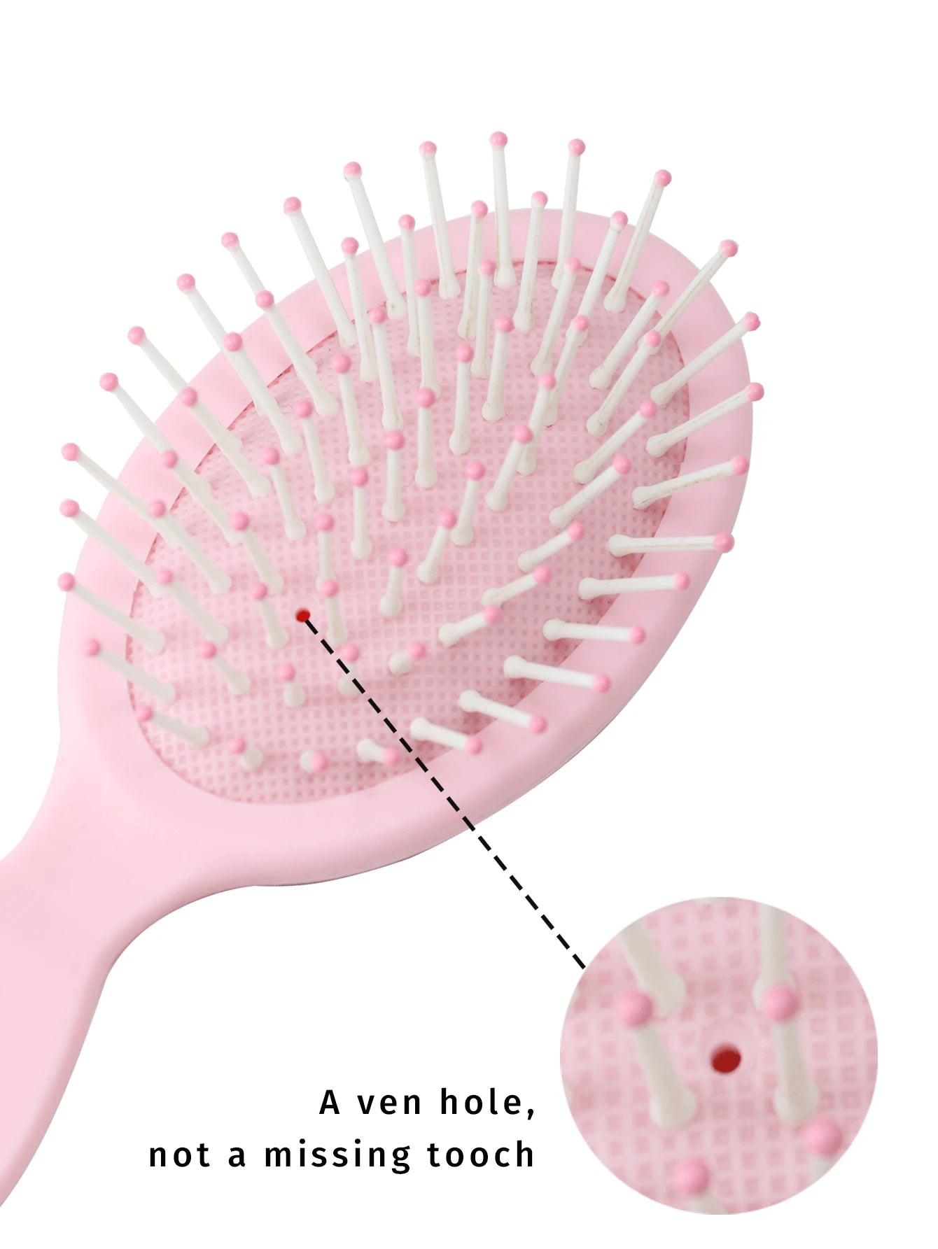 1pc Mini Portable Daisy Floral Frosted Air Cushion Hair Brush With Handle, Styling Tool, Hair Care, Gift For Girls, Hair Brush, Comb, Beauty Tool, Salon Beauty Supply, Back To School, Travel Essential
