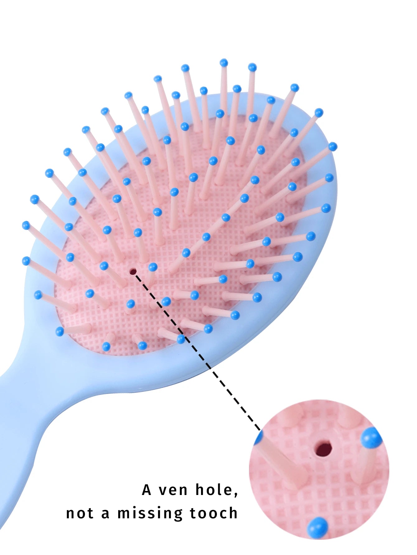 1pc Mini Portable Daisy Floral Frosted Air Cushion Hair Brush With Handle, Styling Tool, Hair Care, Gift For Girls, Hair Brush, Comb, Beauty Tool, Salon Beauty Supply, Back To School, Travel Essential