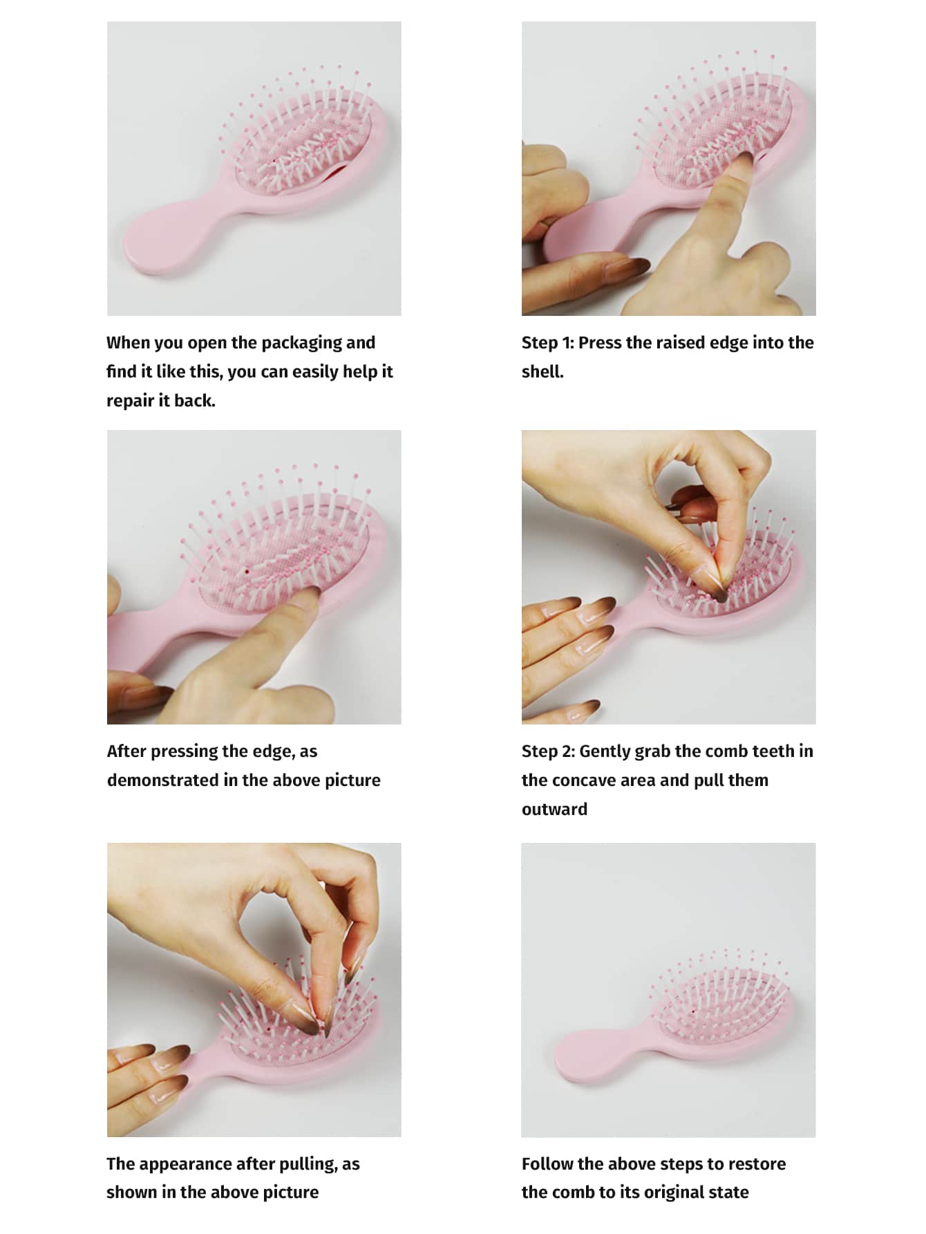 1pc Mini Portable Daisy Floral Frosted Air Cushion Hair Brush With Handle, Styling Tool, Hair Care, Gift For Girls, Hair Brush, Comb, Beauty Tool, Salon Beauty Supply, Back To School, Travel Essential