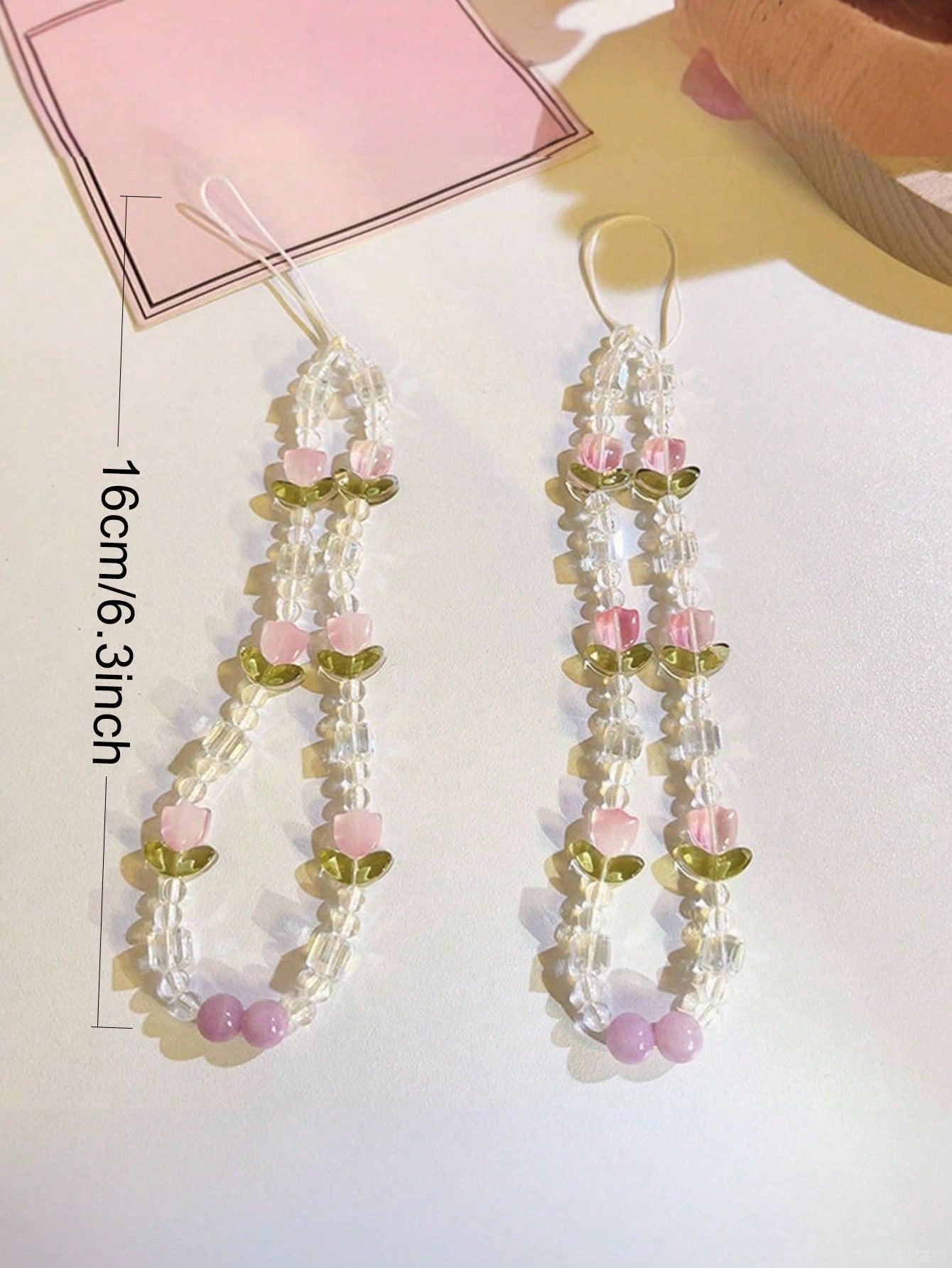1pc Minimalist Fashion Tulip Flower Accessory, Phone Case Pendant, Wrist Strap, Bag Decor, Daily Accessory, Phone Lanyard, Camera Strap, Phone Accessories, Smartphone Wristband, Smartphone Crossbody B