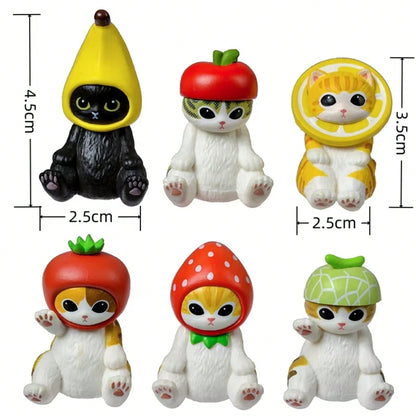 1pc Mofusand Shark Cat Blind Box Fruit Animal Cute Mini Figures Anime Ornaments Dolls Fans Toy Model Christmas Birthday Gifts,The Perfect Holiday Gift For Family And Friends(Random Style)