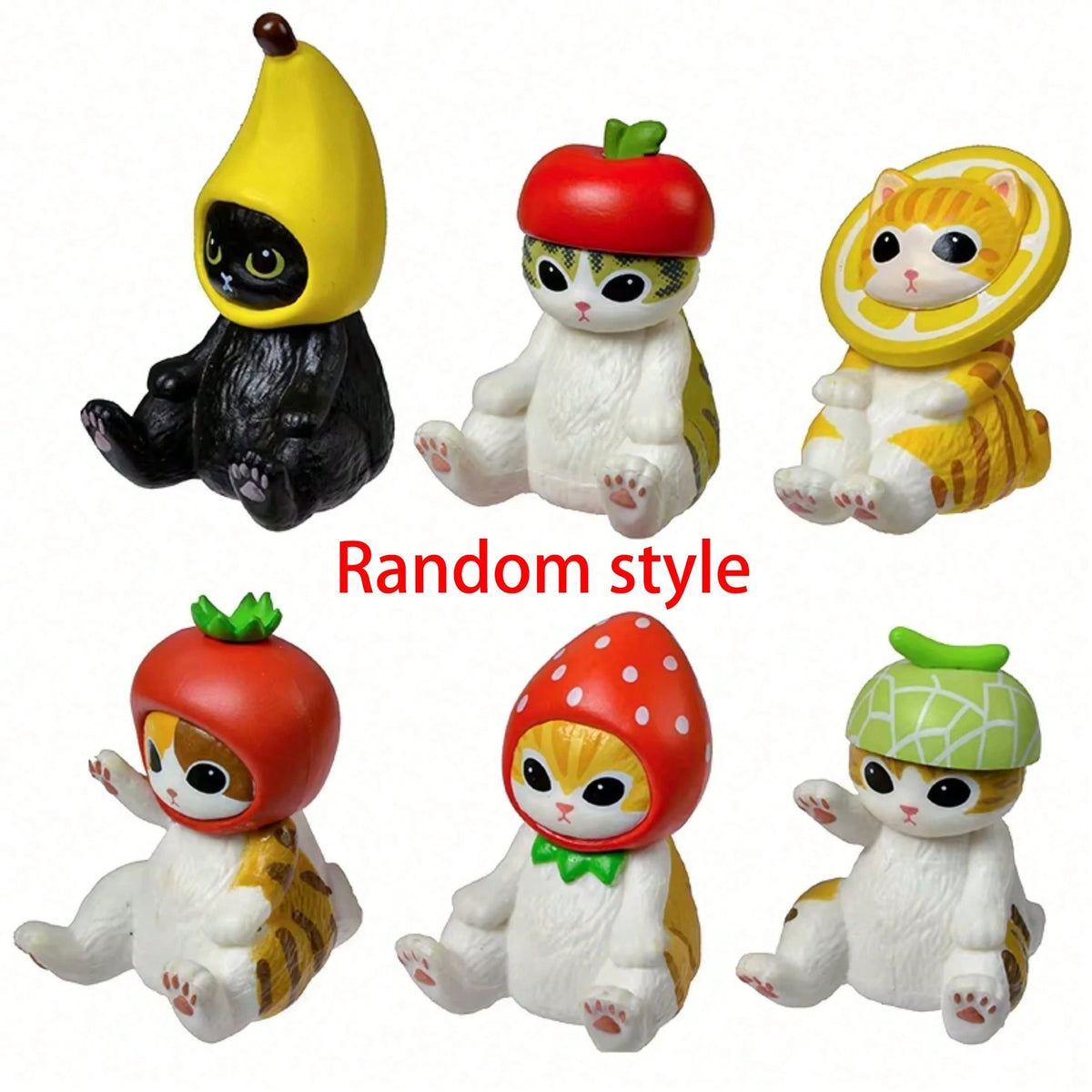 1pc Mofusand Shark Cat Blind Box Fruit Animal Cute Mini Figures Anime Ornaments Dolls Fans Toy Model Christmas Birthday Gifts,The Perfect Holiday Gift For Family And Friends(Random Style)