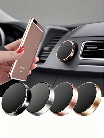 1pc Multifunctional Mini Magnetic Phone Holder, 360 Degree Rotation, Suitable For Smartphone On Car Dashboard, Home, Kitchen And Office