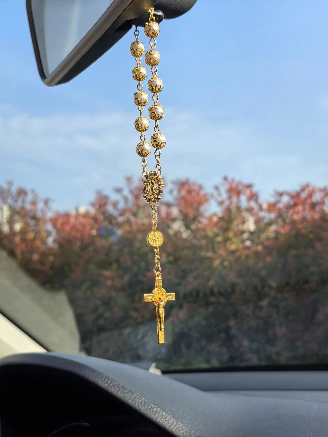 1pc New Car Accessories Interior Suspension Popular Cross Frame, Car Suspension Rearview Mirror Car Suspension Automotive Decoration