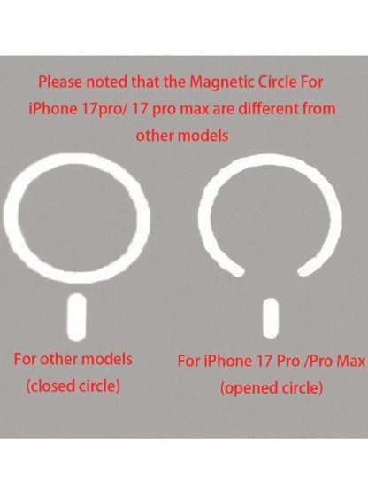 1pc New Korean Ins Style Blue Magnetic Wireless Charging Compatible Phone Case, Minimalist Premium Design Compatible With Apple 17PM, Fashionable Compatible With Apple 16, Unique Compatible With Apple