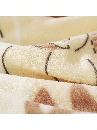 1pc Newborn Baby Blanket, Soft Infant Blanket Printed With Cute Cartoon Bear And Starfish Patterns- Comfortable Baby Swaddle, Machine Washable, Multiple Colors Available, Multifunctional Nursery Deco